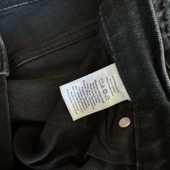 Gently Used Everlane 90s Cheeky Jean in Washed Black Women's size 27 Crop - Picture 8 of 12
